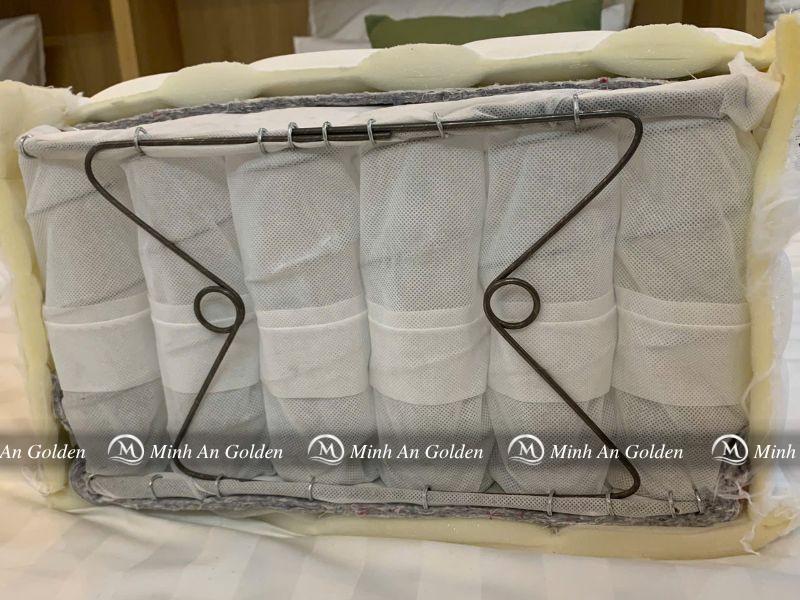 Cận cảnh mặt cắt của đệm lò xo Asling Plus