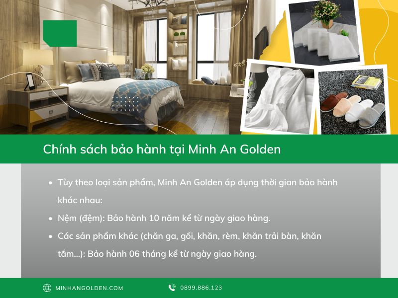 Cam kết bảo hành khi mua đệm từ Minh An Golden