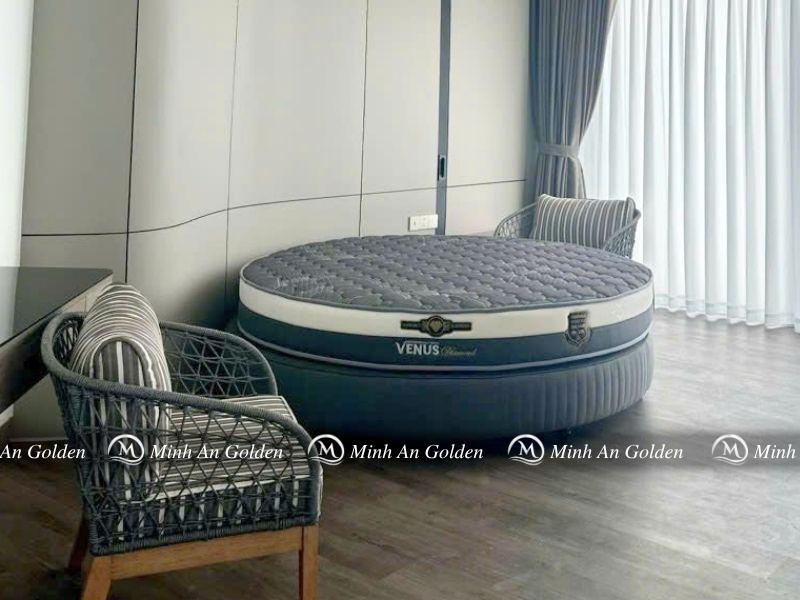 Divan giường Venus Diamond tròn thiết kế độc đáo