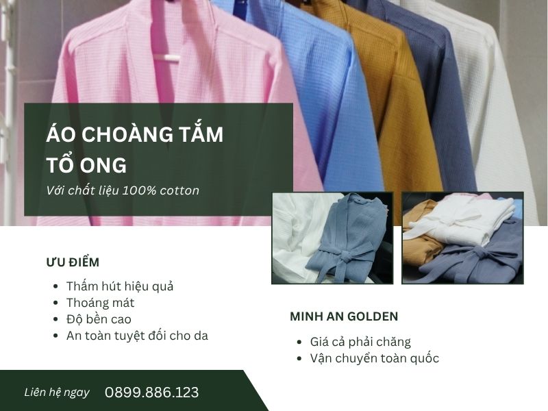 Mua ngay áo choàng tắm chính hãng tại Minh An Golden