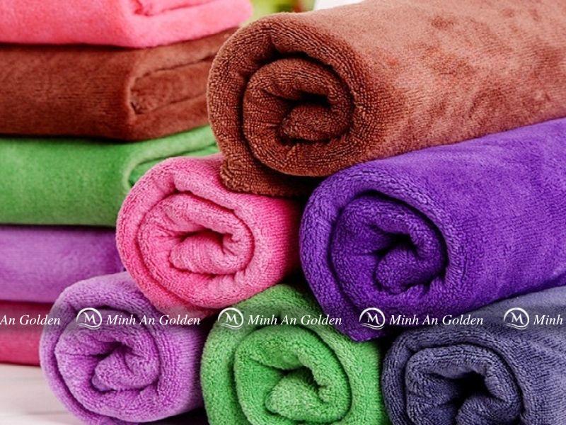 Cận cảnh bề mặt khăn sợi mềm mịn
