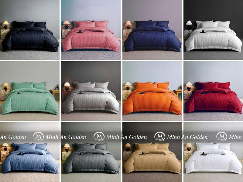 Bảng màu chăn ga Poly 1 cm phù hợp đa phong cách