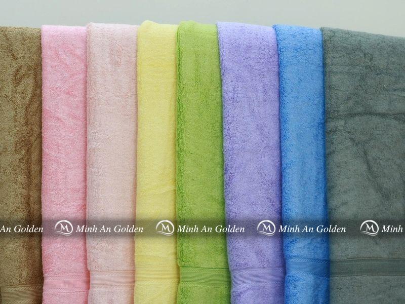 Khăn tắm sợi tre đa dạng màu sắc với sợi vải mềm mịn