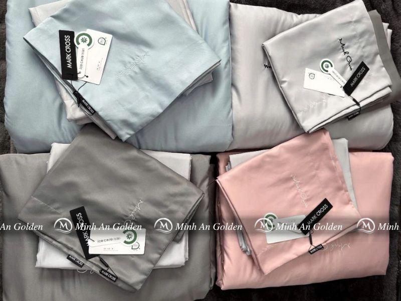 Bộ chăn ga gối lụa Mark Cross đầy đủ Bộ chăn ga gối lụa Mark Cross đầy đủ