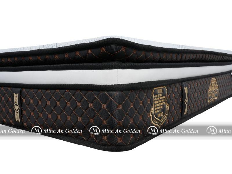 Cấu tạo chi tiết của đệm Eucoil Limited với từng lớp nâng đỡ và lớp áo bảo vệ cao cấp