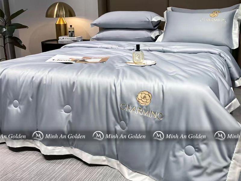 Chăn ga gối lụa Charming bền màu Chăn ga gối lụa Charming bền màu
