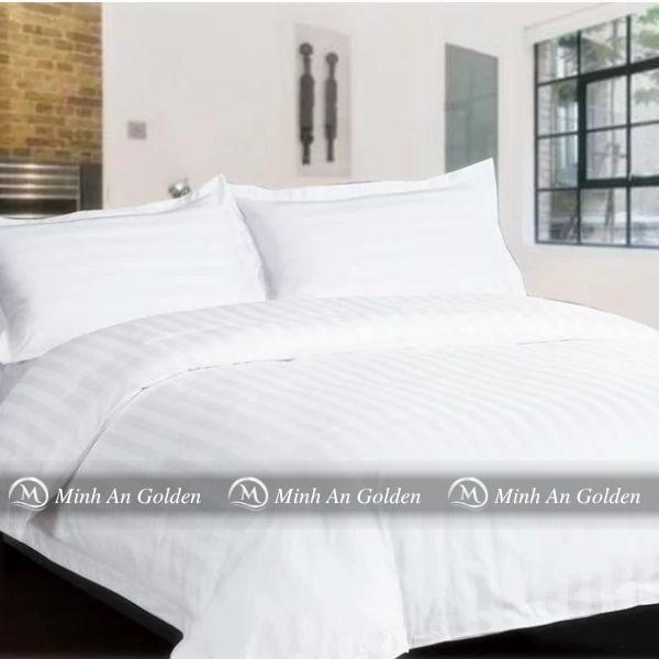 chăn ga gối Poly sọc 3 cm