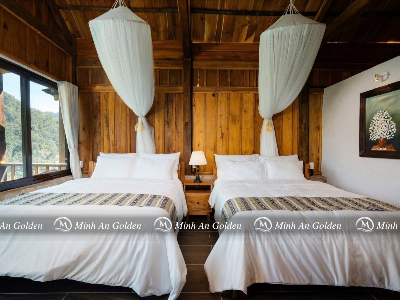 Chăn ga cotton T300 phù hợp với khách sạn, căn hộ tầm trung và cao cấp