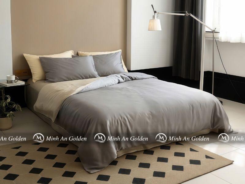 Bộ chăn ga Tencel thiết kế hiện đại