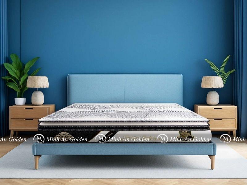Hình ảnh đệm lò xo túi Eucoil Limited Kim Cương chính hãng tại showroom Minh An Golden.
