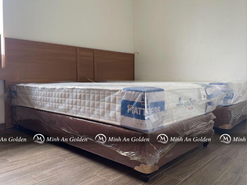 Divan giường với khung gỗ chắc chắn, chống cong vênh