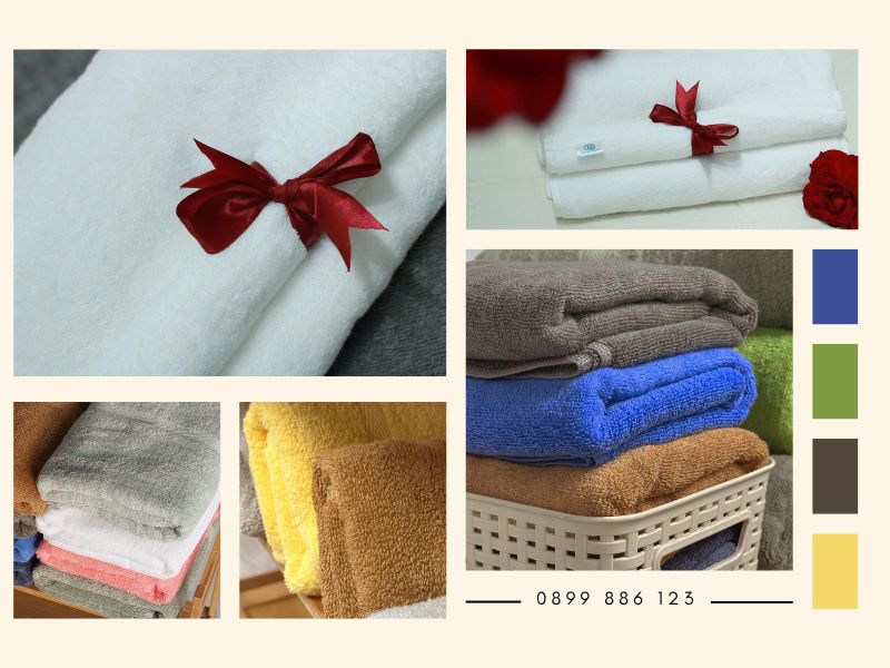 Ảnh chụp sản phẩm khăn cotton gấp gọn