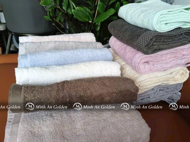 Khăn sợi sồi với đa dạng màu sắc và kích thước khác nhau