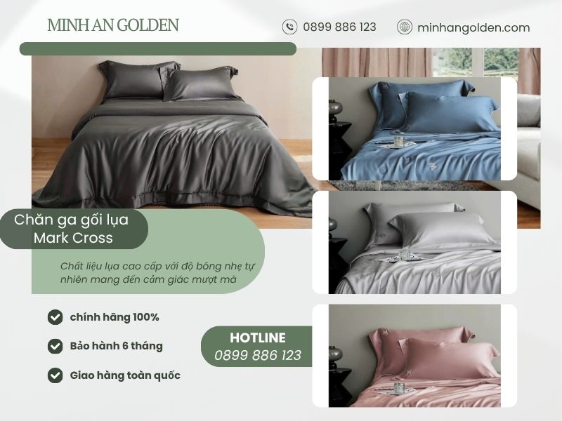 Minh An Golden cung cấp chăn ga Mark Cross chính hãng Minh An Golden cung cấp chăn ga gối lụa Mark Cross chính hãng
