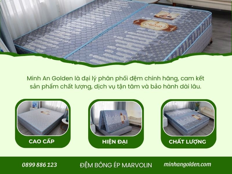 Minh An Golden chuyên cung cấp đệm chính hãng, bảo hành dài hạn