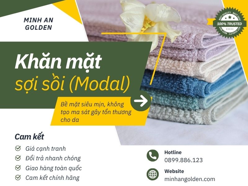Minh An Golden cam kết cung cấp khăn mặt chính hãng