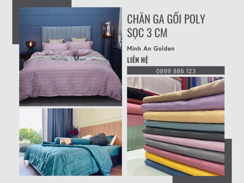Mua ngay chăn ga gối Poly 3P tại Minh An Golden