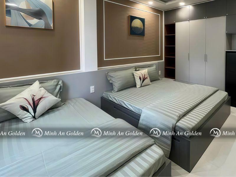 Bộ chăn ga cotton poly thoáng khí Bộ chăn ga cotton poly thoáng khí