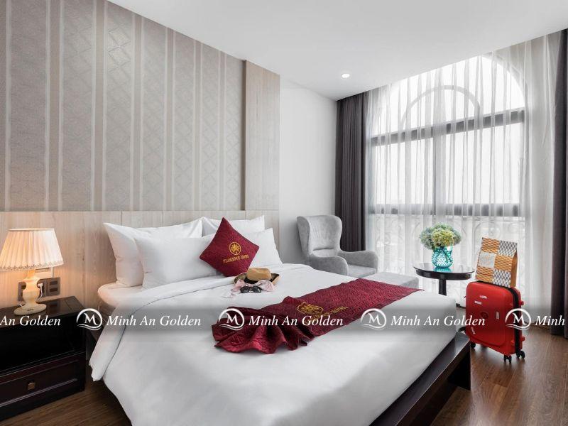 Bộ chăn ga T200 với thiết kế đơn giản nhưng bền đẹp