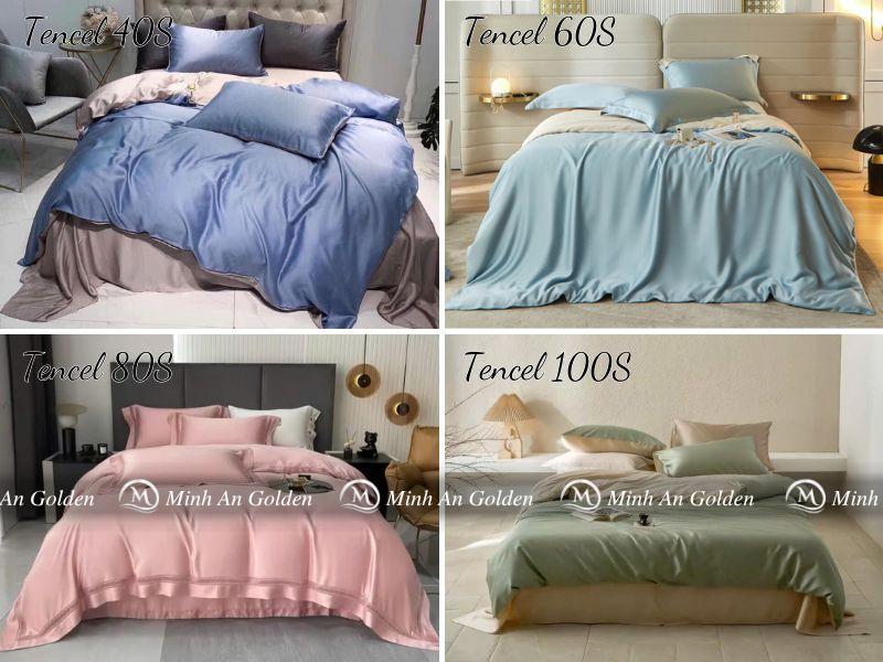 So sánh chăn ga gối Tencel 40s, 60s, 80s và 100s