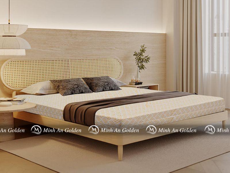 Đệm cao su tự nhiên Happy Gold với tông màu vàng đặc trưng