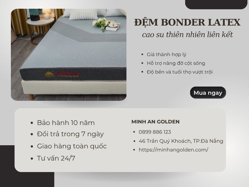 Mua ngay đệm cao su chính hãng tại Minh An Golden