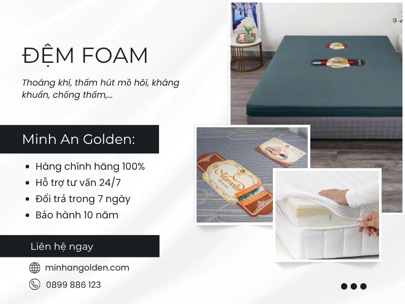 Minh An Golden chuyên cung cấp đệm foam chính hãng Minh An Golden chuyên cung cấp đệm foam chính hãng