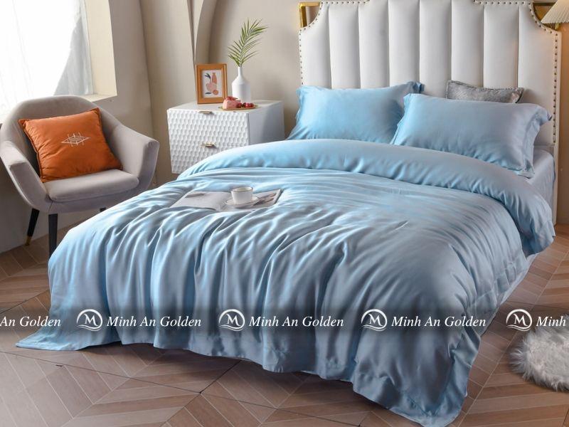 Chăn ga Tencel được làm từ cellulose thực vật, mang lại cảm giác dịu nhẹ khi sử dụng