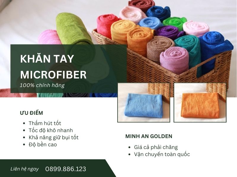Minh An Golden - Địa chỉ uy tín chuyên cung cấp khăn tay microfiber giá tốt