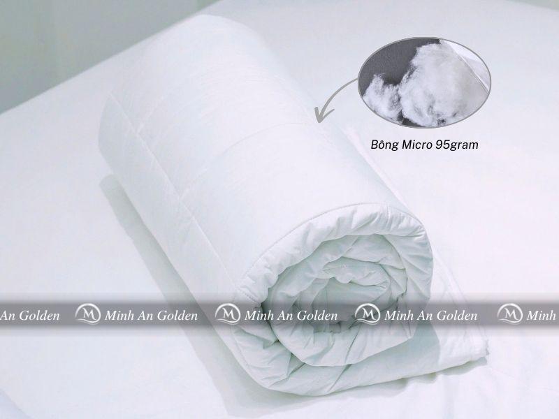 Ruột gòn Microfiber mô phỏng đặc tính lông vũ, nhẹ và êm ái