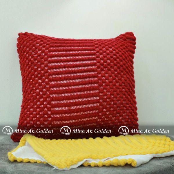 Gối trang trí vải len
