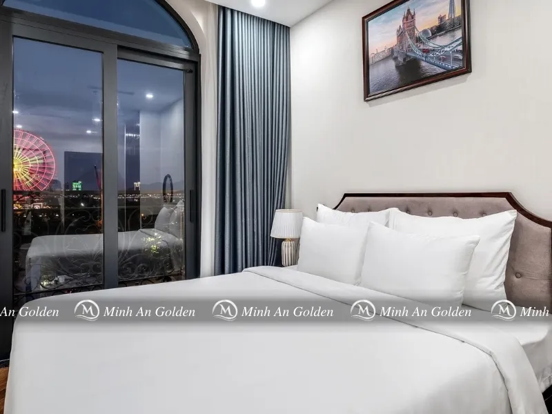 Chăn ga gối Minh An Golden được lựa chọn cho Florence Apartment