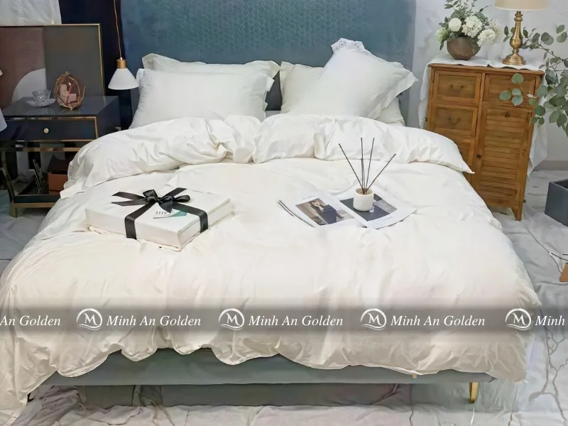 Chăn ga Tencel nổi bật với độ mềm mượt và khả năng kháng khuẩn