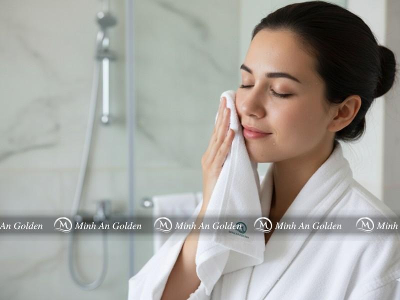Khăn mặt mềm, an toàn cho da và không gây kích ứng