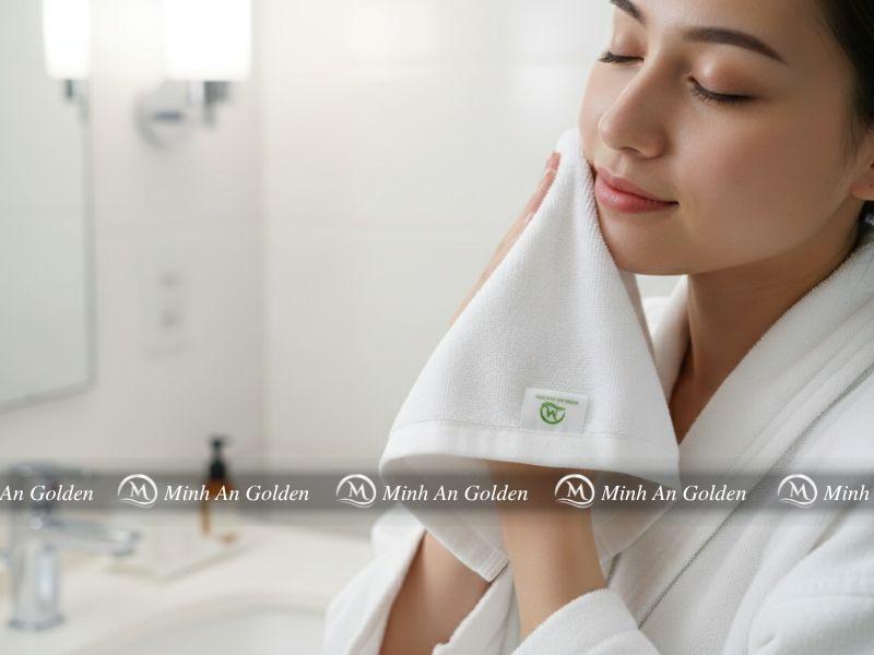 Khăn mặt giúp làm sạch da nhẹ nhàng và hỗ trợ chăm sóc da hằng ngày hiệu quả