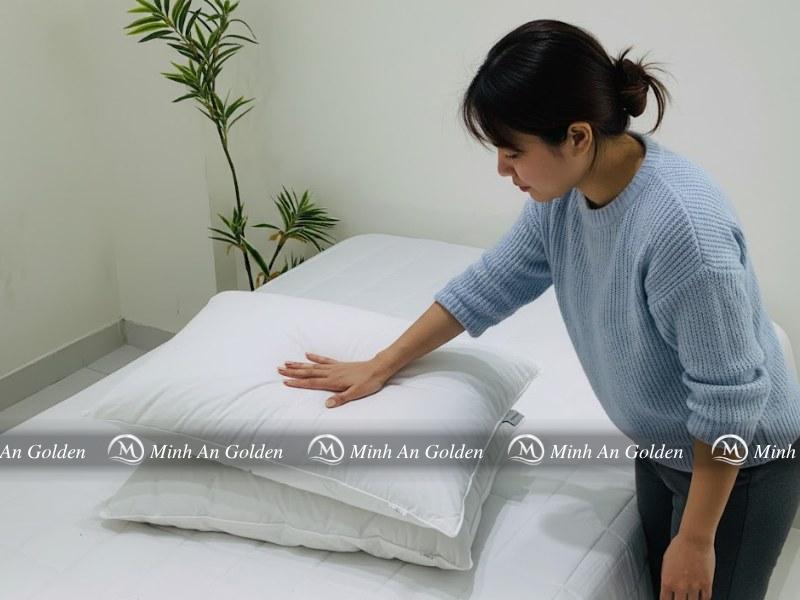 Độ đàn hồi cao giúp gối không bị xẹp lún sau thời gian sử dụng