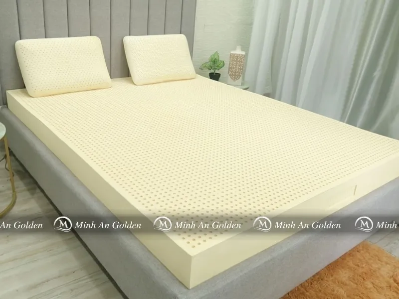 Đệm cao su thiên nhiên với cấu trúc lỗ thoáng khí